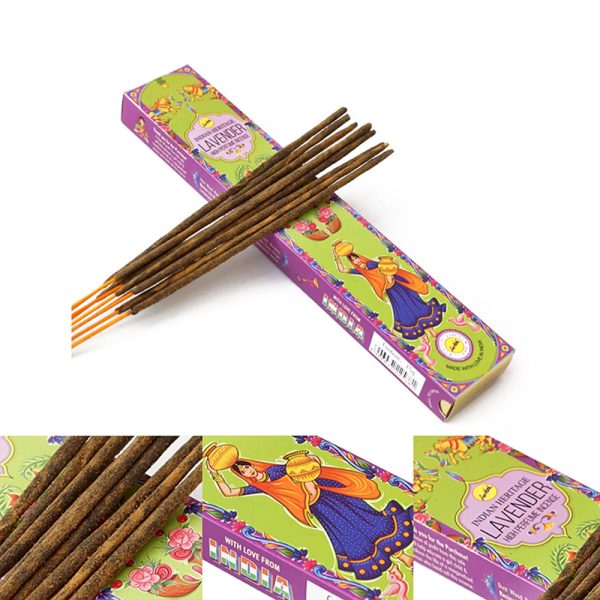 Meshuchi Lavanta Aromalı Doğal Masala Çubuk Tütsü 10'lu Paket